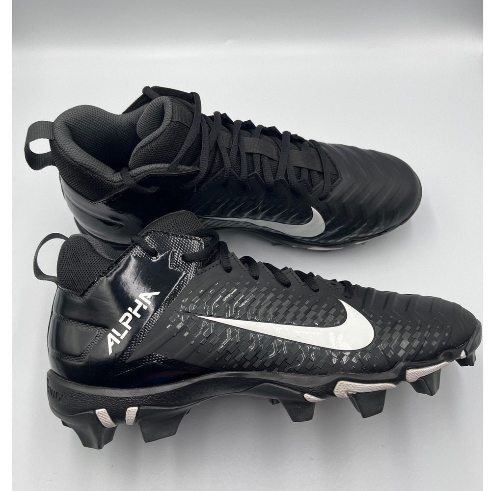 Nike‎ Alpha Menace 2 Football Shoes Black White Mens Size 9